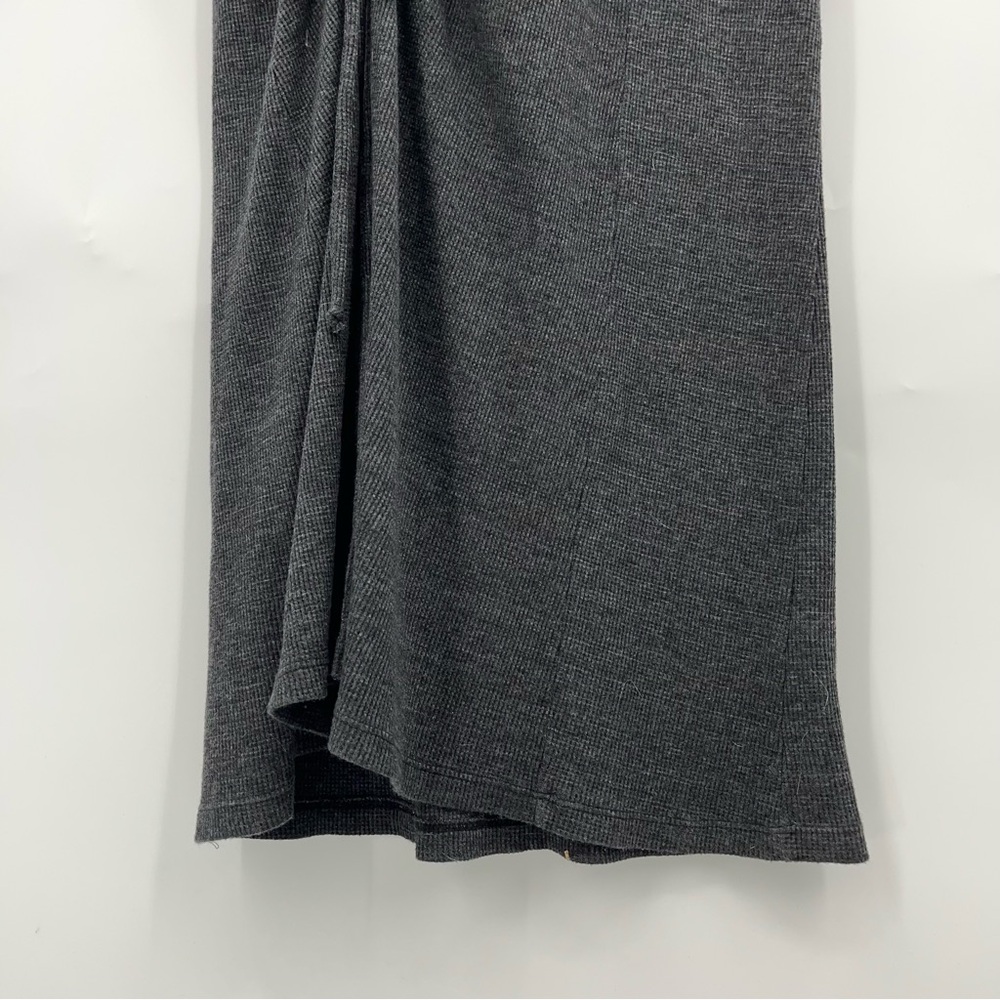 Michael Stars M Ilia Ruched Tie Maxi Thermal 0375 Stretch medium charcoal gray - Picture 7 of 10